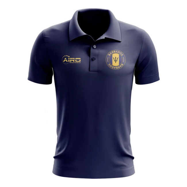 Elite Barbados Football Polo Shirt (Navy) Limited-Edition