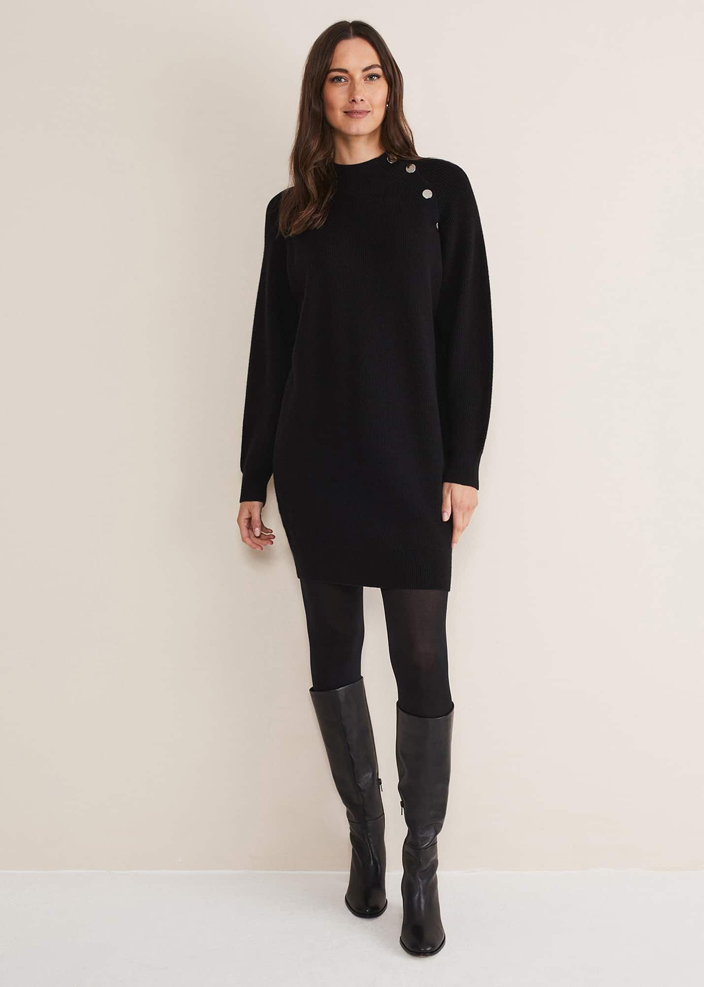 Reeva Cosy Button Detail Dress