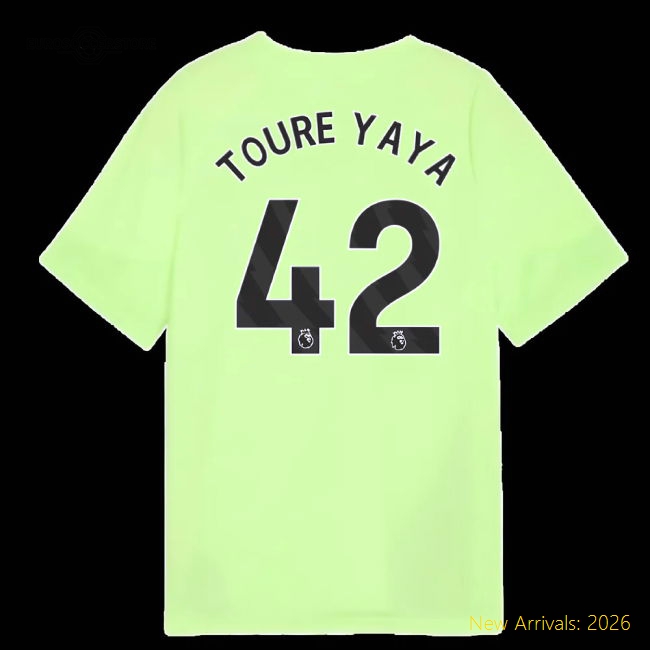Man City Kids Durable Toure Yaya Jersey 2025-2026 Lightweight