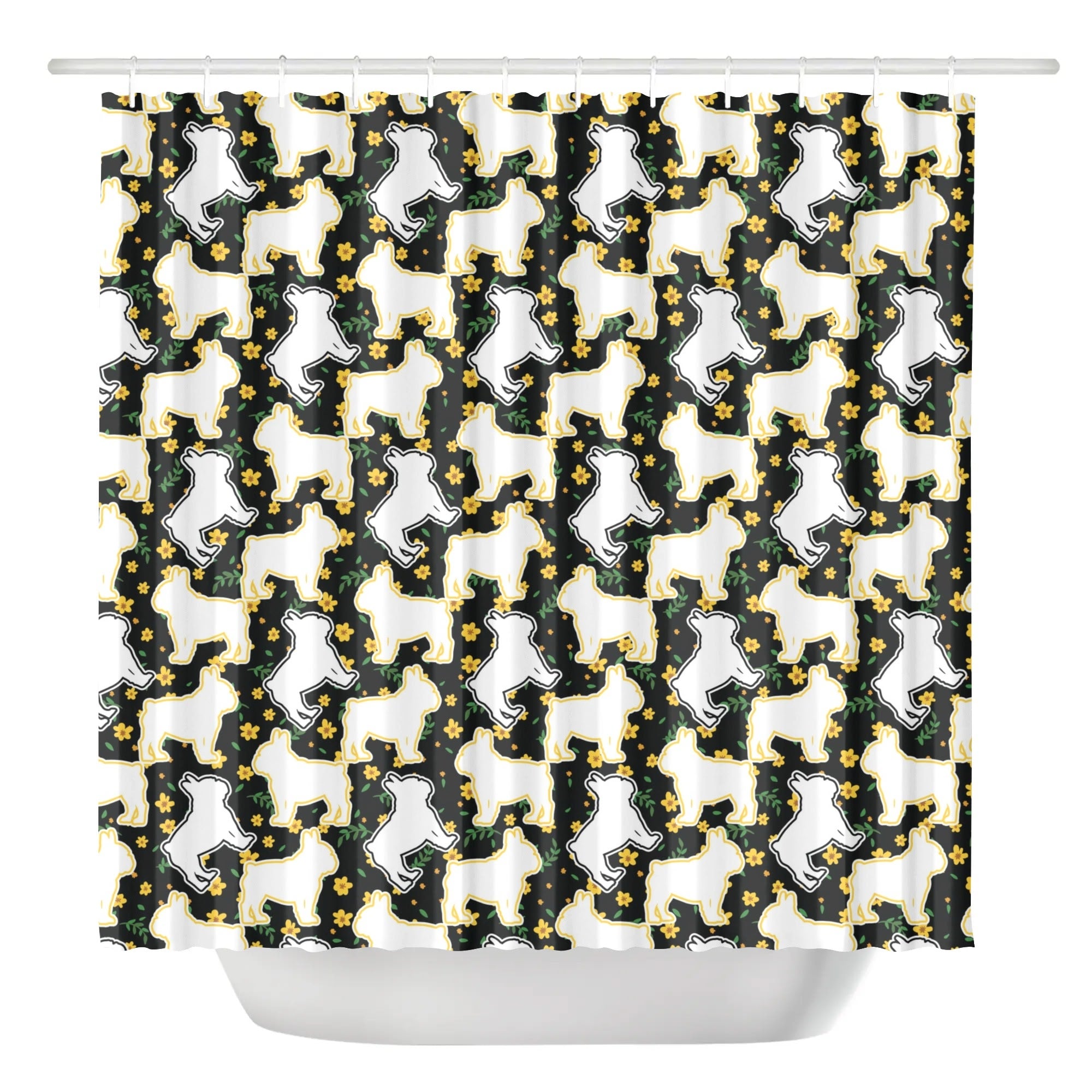 Shower Curtain For Frenchie Lovers For French Bulldogs | Non-slip Design