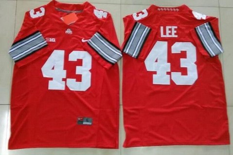 Men's OSU Ohio Red 2024 away jersey Darrin Lee #43 performance Jersey