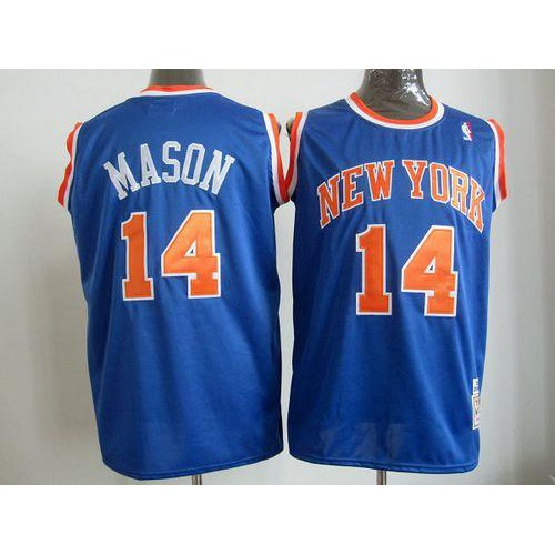 Blue Mitchell And Ness York Knicks #14 Knicks Jersey - Fabric