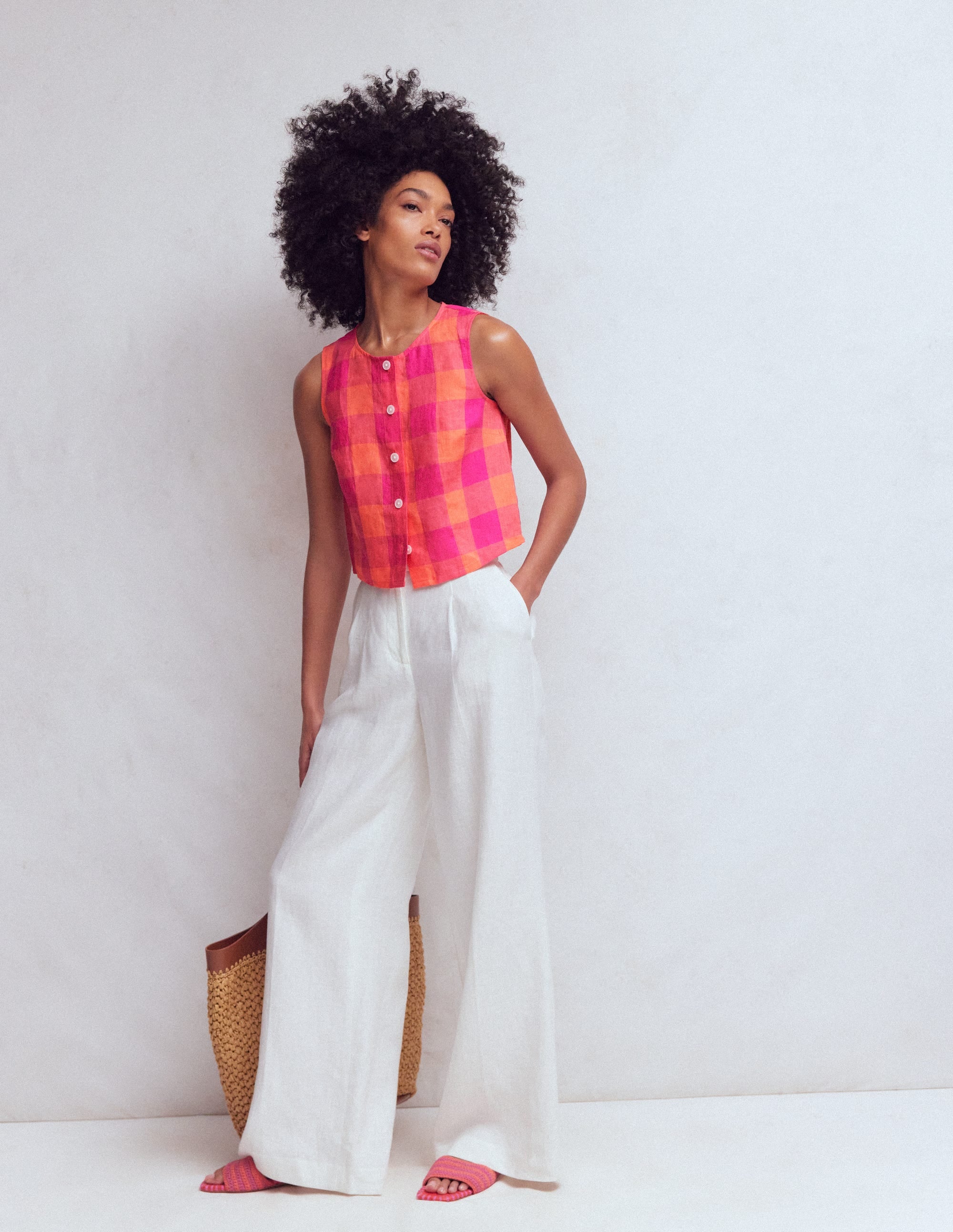 Andrea Linen Shell Top