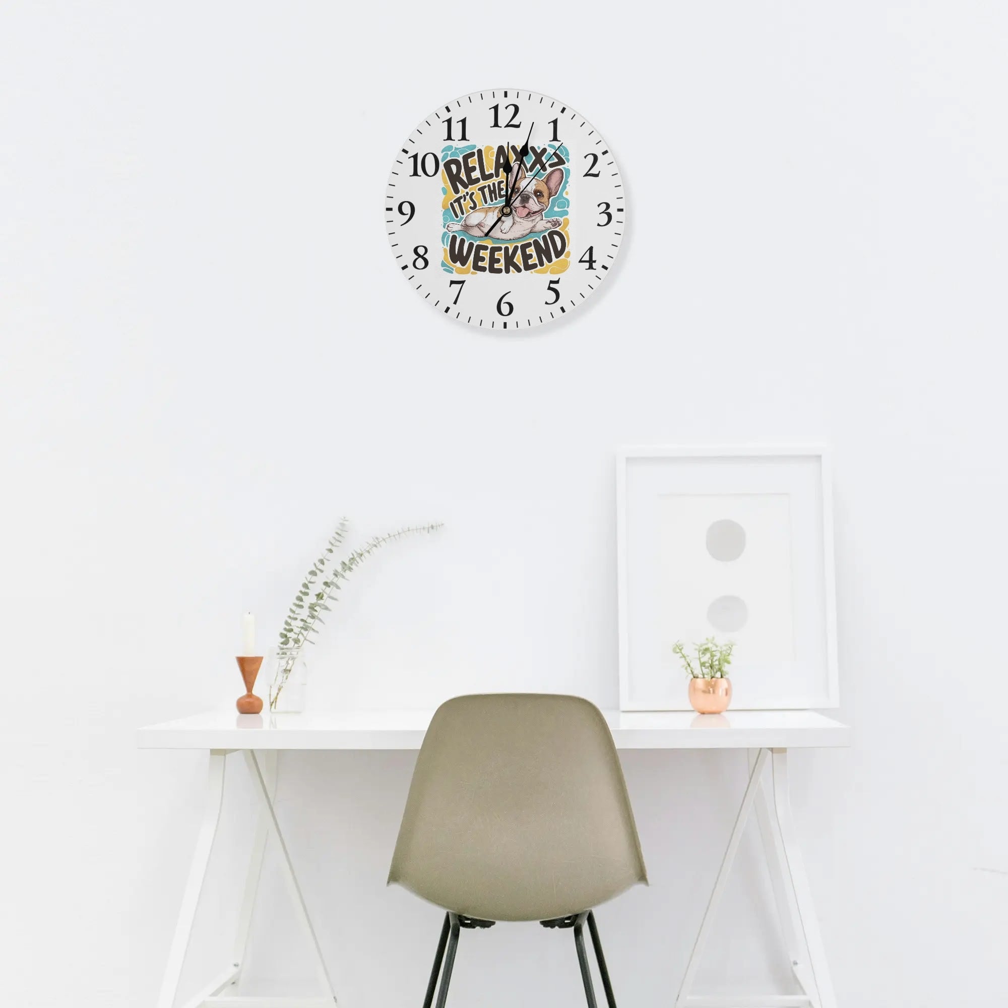 Warm Lady - Comfortable Frameless Wall Clock Winter Wear