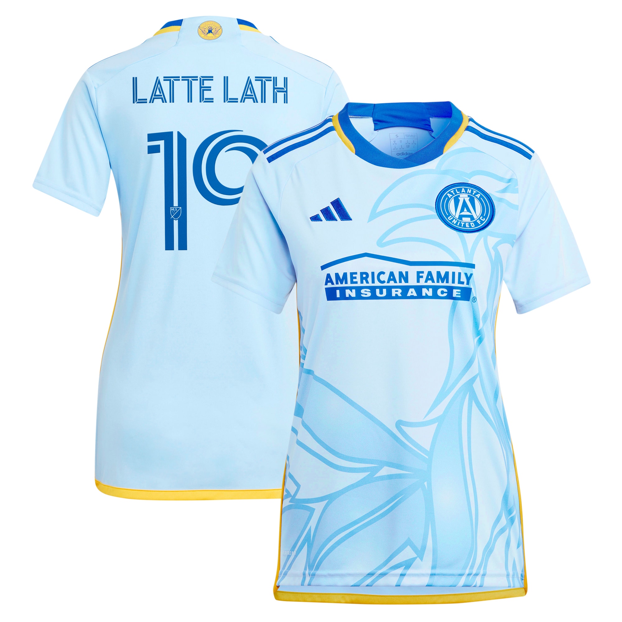 [JED] Youth Emmanuel Latte Lath Atlanta United FC Women's 2024 The Resurgens Kit Replica Player Jersey - Light Blue