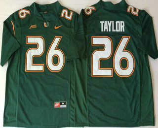 Men's None Green 2024 game jersey Sean Taylor #26 breathable Jersey