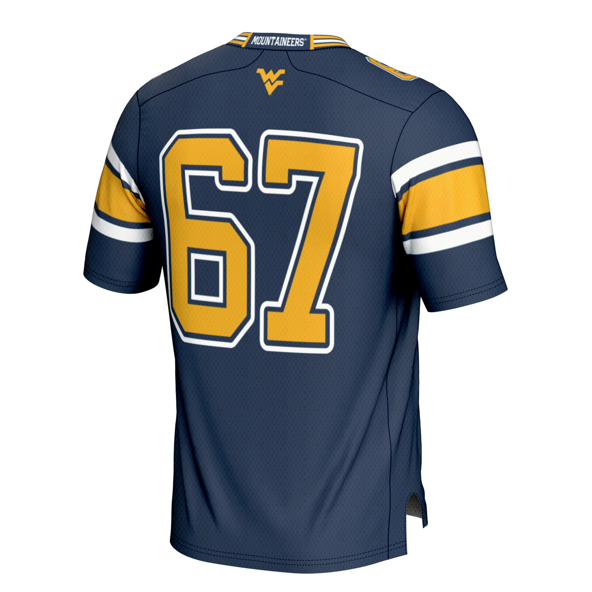 Men's #1 Navy West Virginia Mountaineers Football Jersey