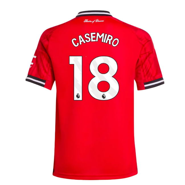 Authentic Design Football Man Utd Home Shirt Kids Casemiro #18 Mod...