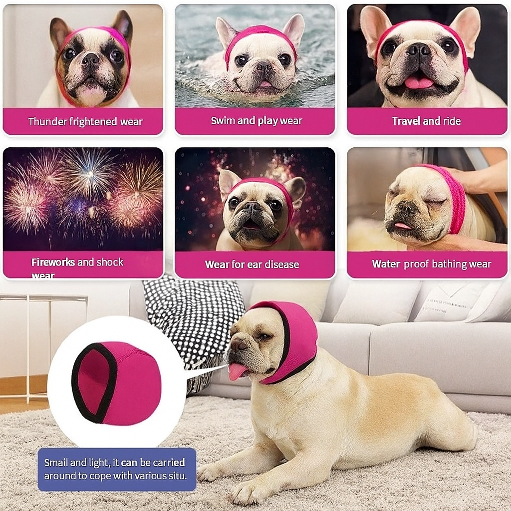MuttMuffs Frenchie Noise Reducing Earmuffs – Waterproof Anti-Anxiety Ear Protection