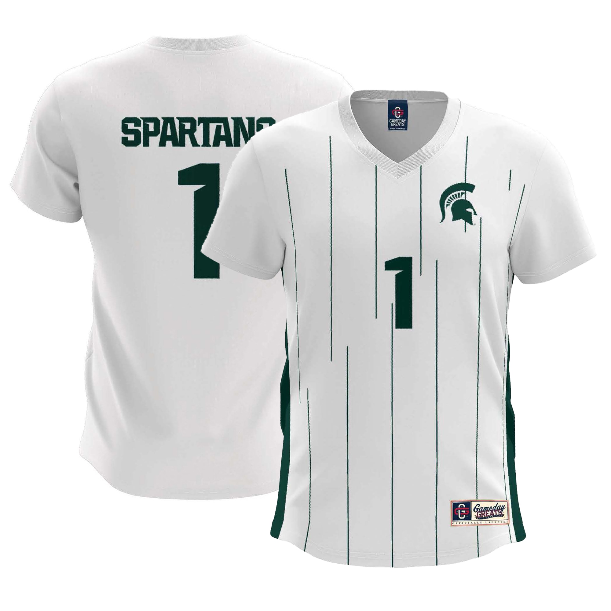 [JED] Youth Michigan State Spartans GameDay Greats Women's Lightweight Soccer Team Jersey - White