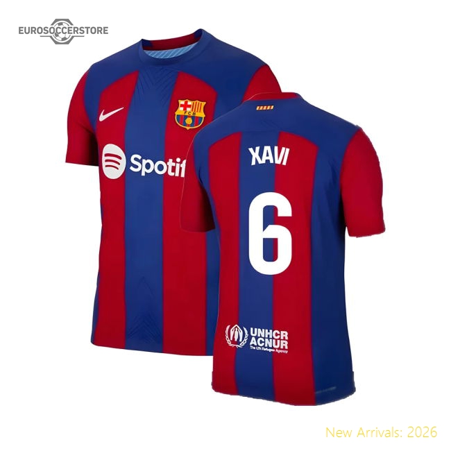 2023-2024 Barcelona Home Kit Shirt (Xavi 6) Match Replica