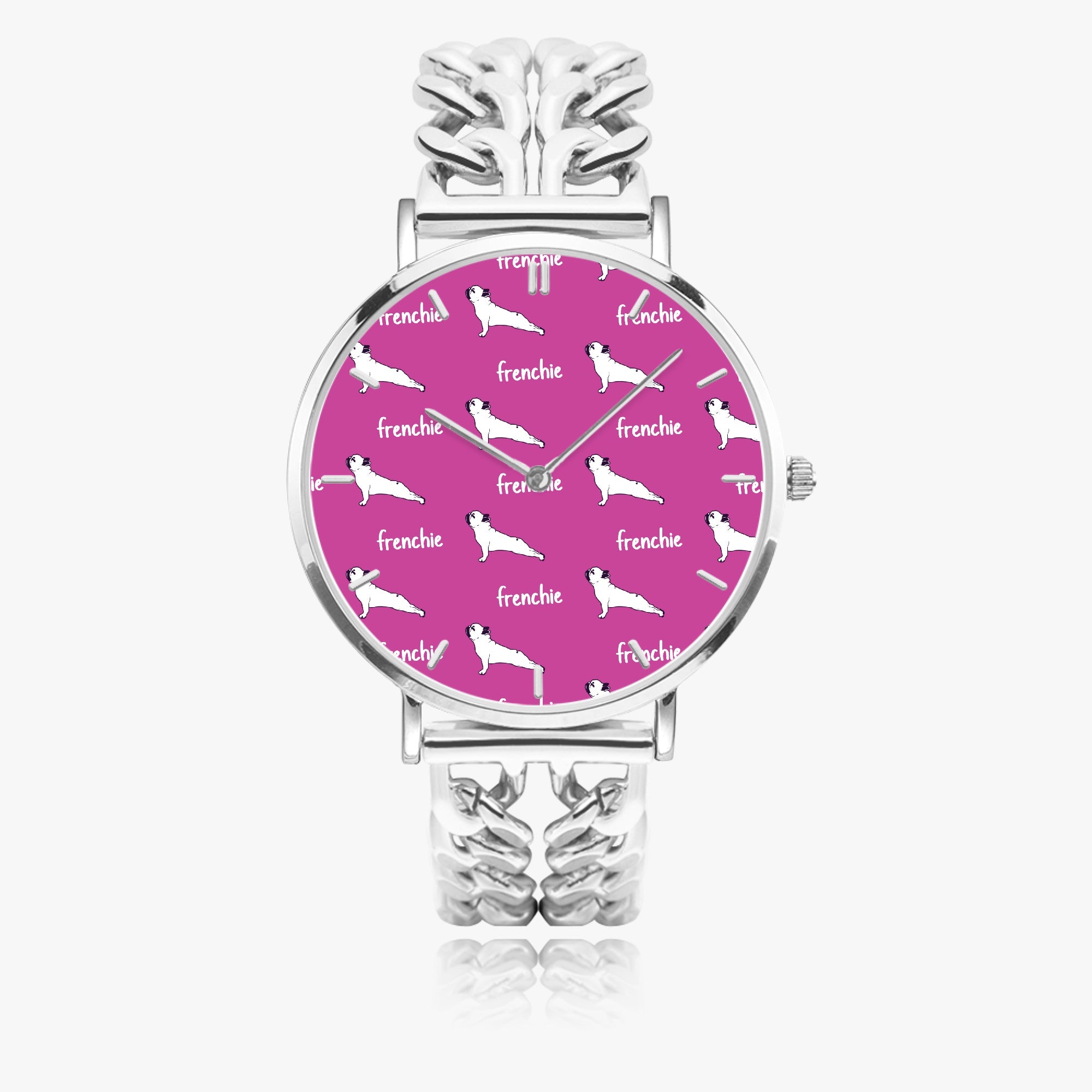 French Bulldog Fontanne Chic Hollow Strap Watch For Frenchie Lovers Durable Dog Item