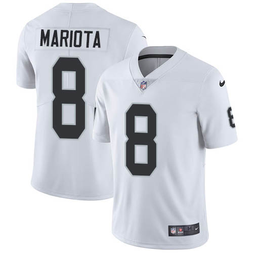 Authentic NFL Oakland Raiders #8 Marcus Mariota White Limited Jersey
