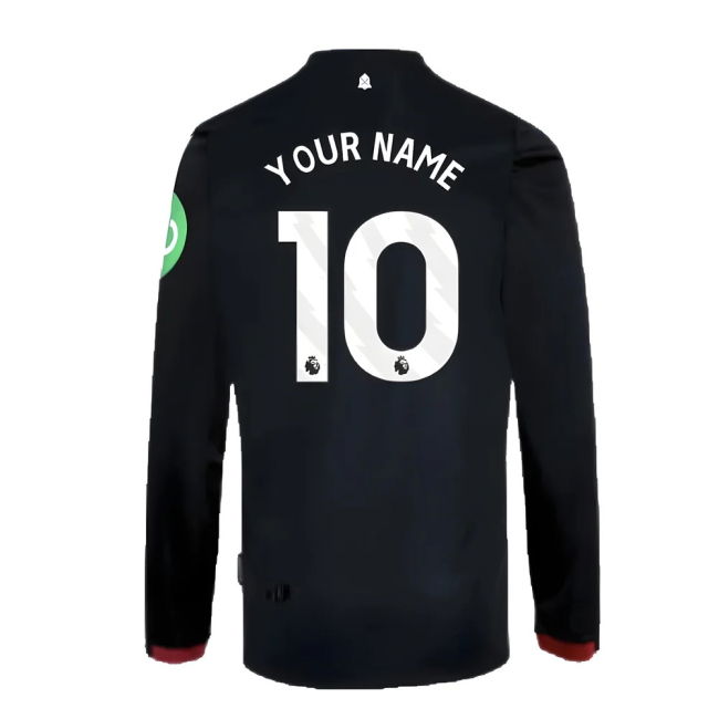 West Ham Long Sleeve official style Away Shirt 2024-2025 (Youth