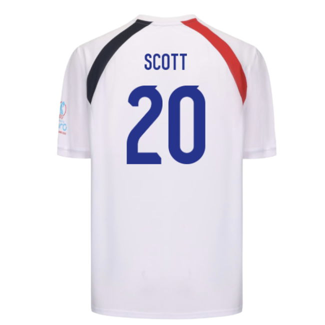 2025 England WEC Poly T-Shirt (White) - Mens (SCOTT 20)