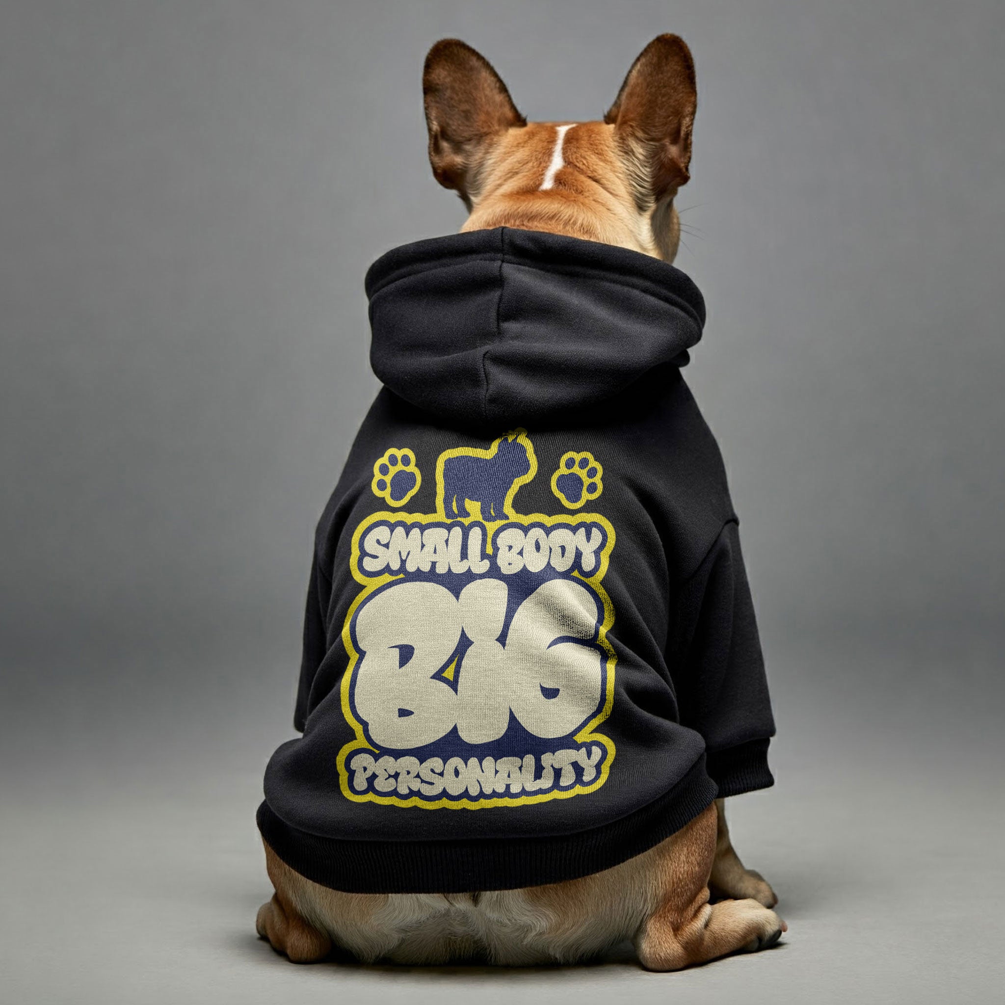 Small Body, Big Personality - French Bulldog Themed Personalized French Bulldog Hoodies With Funny Quotes – Stylish, Cozy, And Premium 100% Cotton Casual Wear