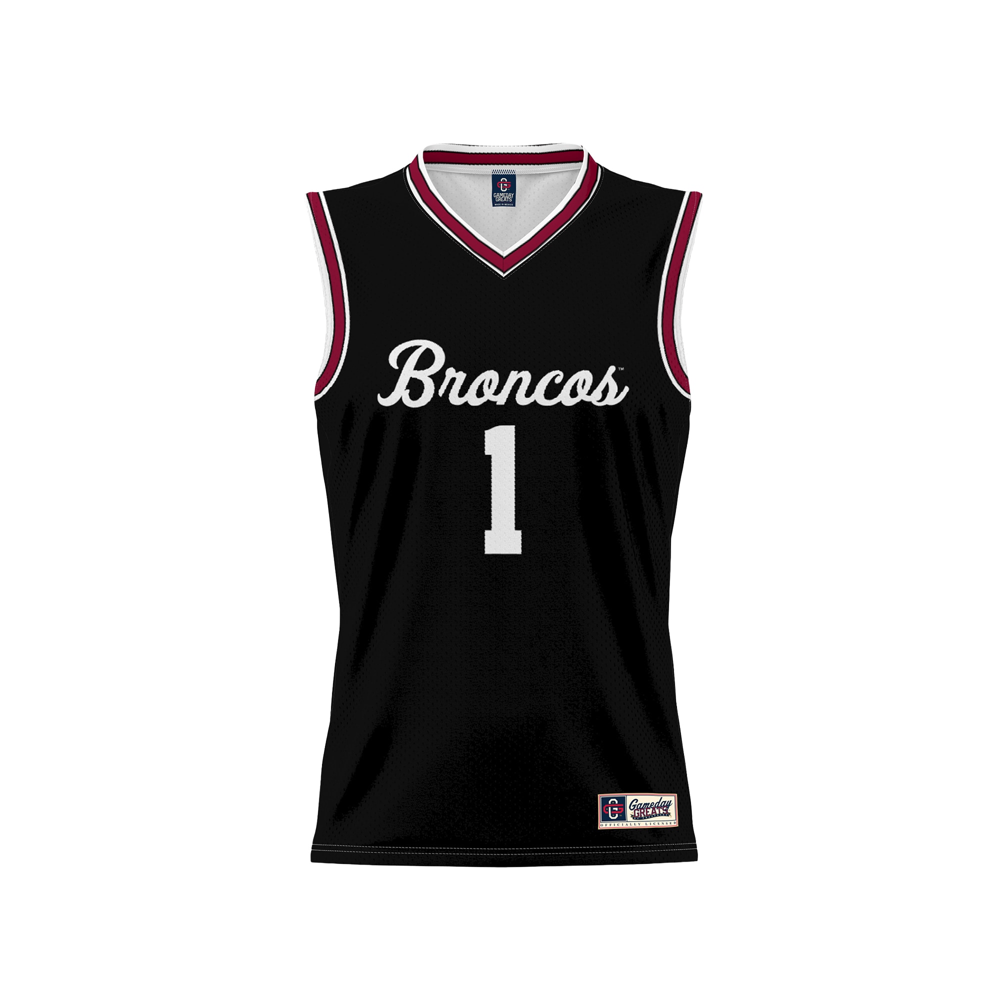 [DDG] Santa Clara Broncos GameDay Greats Unisex Lightweight Collegiate Basketball Fashion Jersey - Black