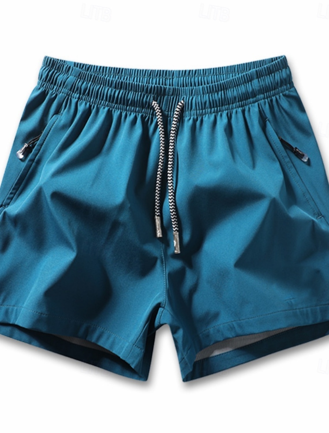 Men's Shorts Summer Shorts Beach Shorts Casual Shorts Athletic Short Drawstring Pocket Elastic Waist Plain Quick Dry Breathable Short Outdoor Beach Running Fashion Sport Blue Black Micro-elastic