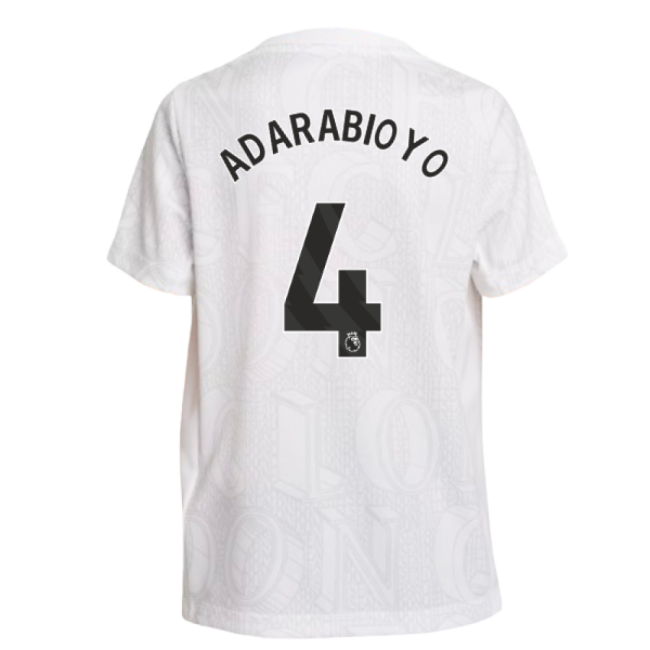 2025-2026 Chelsea Pre-Match Shirt (White) - Kids (Adarabioyo 4)