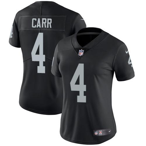 Authentic NFL Oakland Raiders #4 Derek Carr Black Limited Jersey