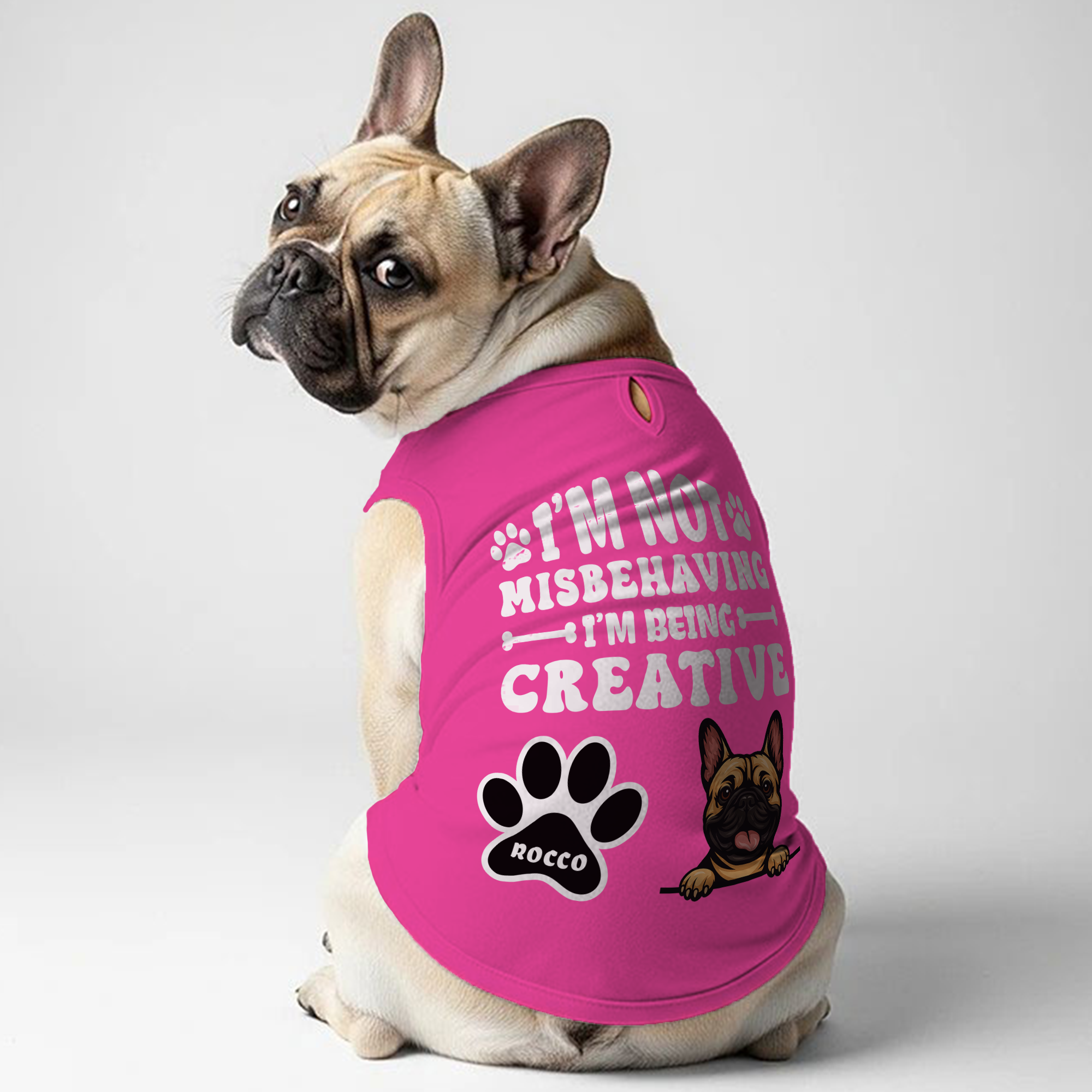 I’m being creative - Personalized Frenchie Shirt | Custom Dog T-Shirt for French Bulldogs