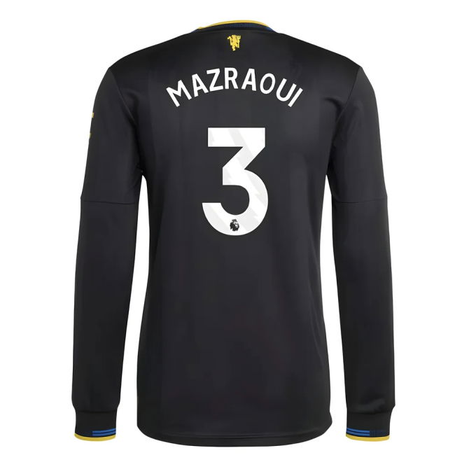 2025-2026 Man Utd Authentic Long Sleeve Third Jersey (Mazraoui 3)