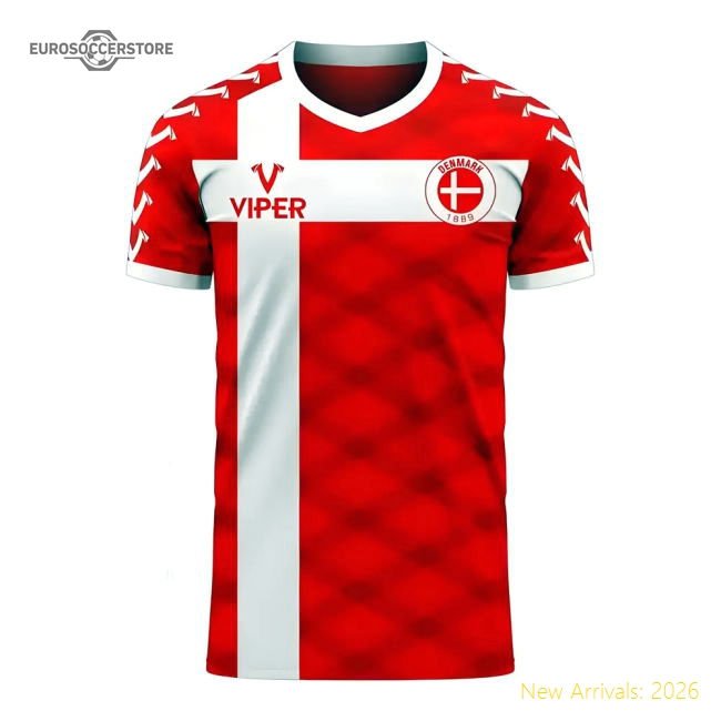 Premium Denmark 2025-2026 Official Home Kit Sleek Moisture-management
