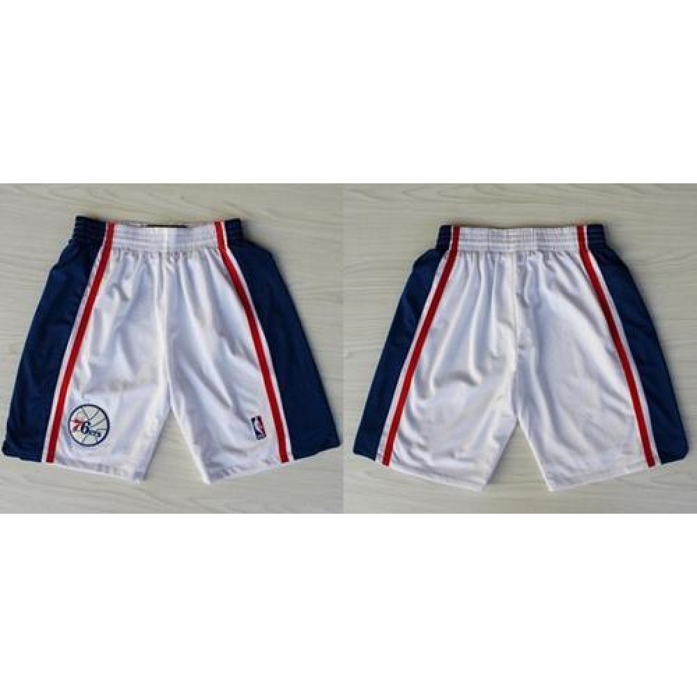 Philadelphia 76ers White 10th NBA Shorts