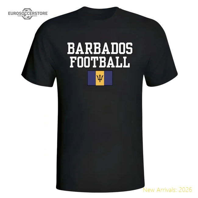 Premium Barbados Football T-shirt - Black - Affordable - World Cup Edition