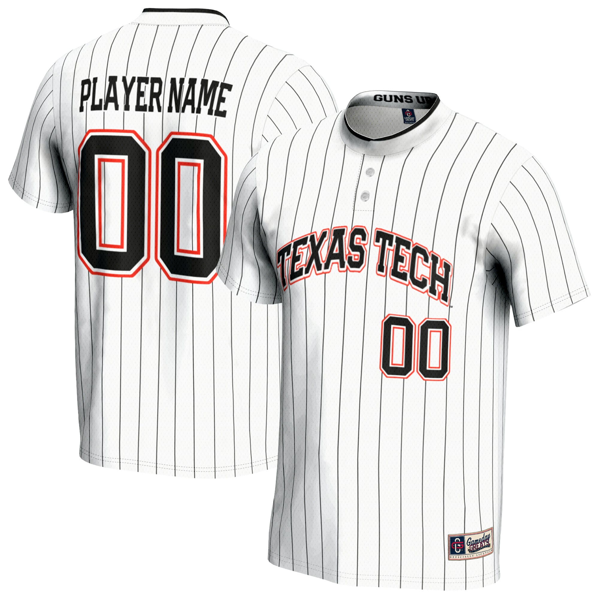 Texas Tech Red Raiders GameDay Greats Youth NIL Pick-A-Player Lightweight Softball Jersey - White