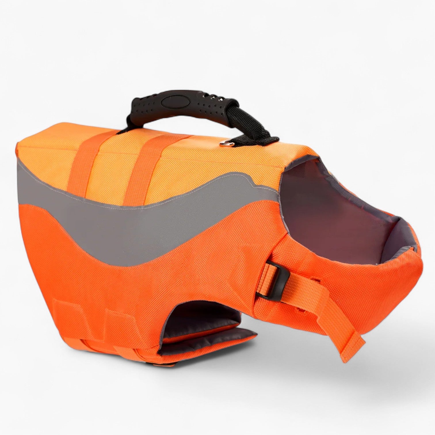 Frenchie Reflective Swim Vest – Safety Adjustable Life Jacket with Handle