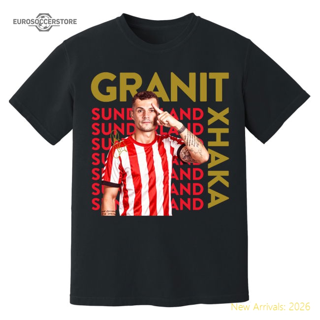 Official Granit Xhaka Sunderland New Signing T-shirt (black)