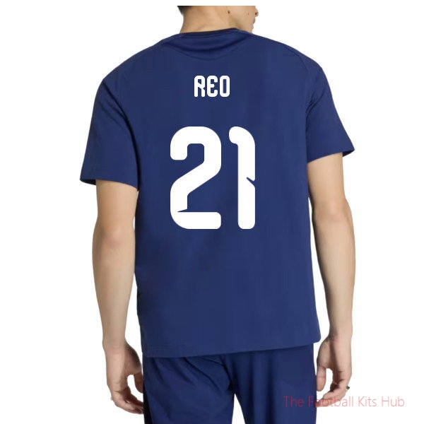 Japan National Team 2026 Reo #21 2027 Tiro Travel Tee (Dark Blue) ( 21)