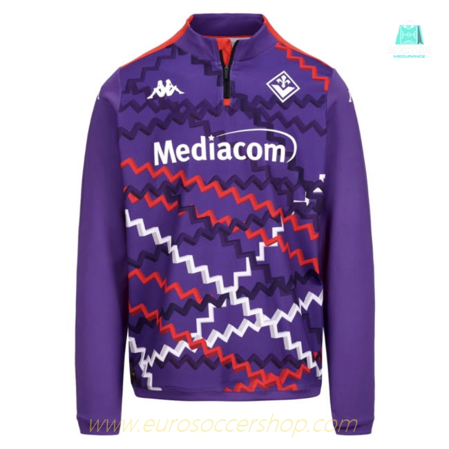 2024-2025 Fiorentina Training Sweat 1/4 Zip (Purple)