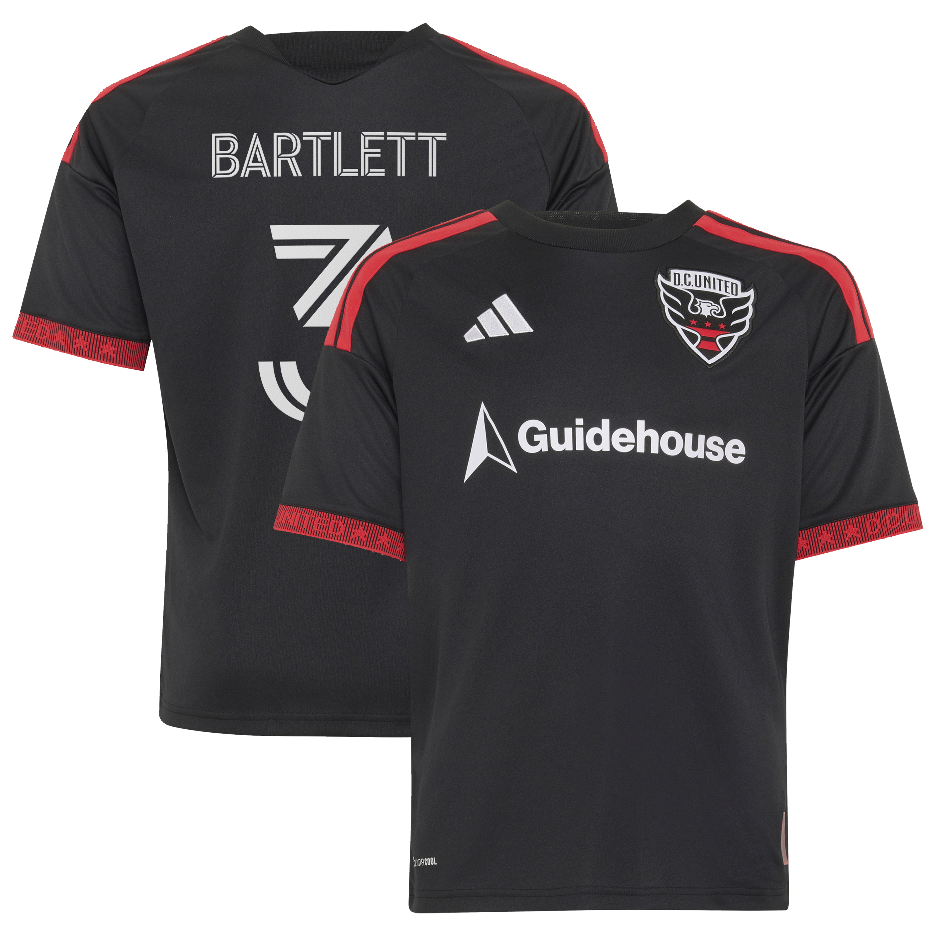 [SJH] Lucas Bartlett D.C. United Youth 2026 Black-and-Red Kit Replica Jersey - Black