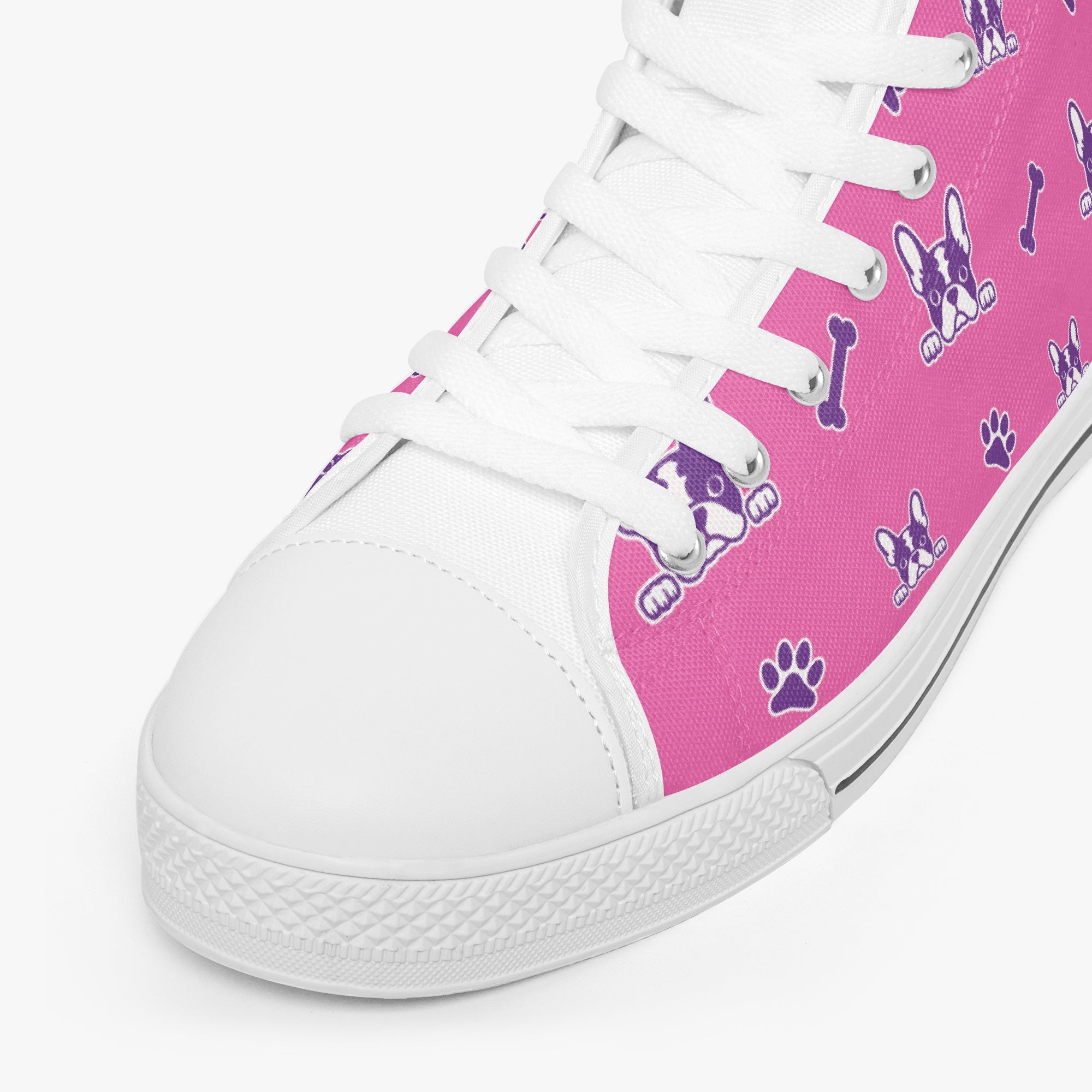 Mike - Comfy Classic High-top Canvas Shoes For Dog Lovers