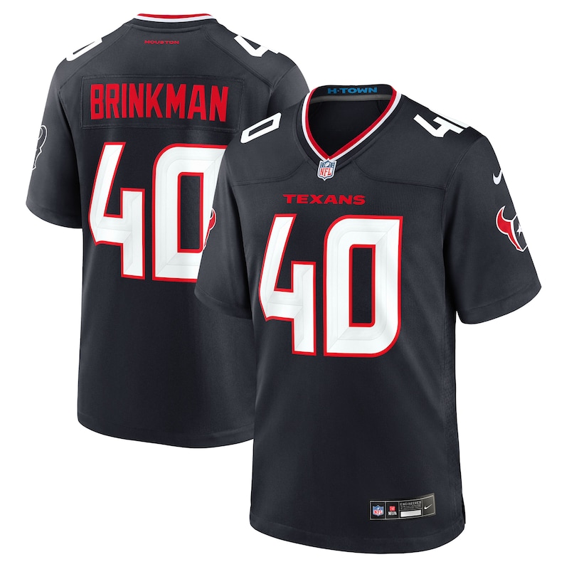 None Austin Brinkman Houston Texans Championship Contender Game Jersey