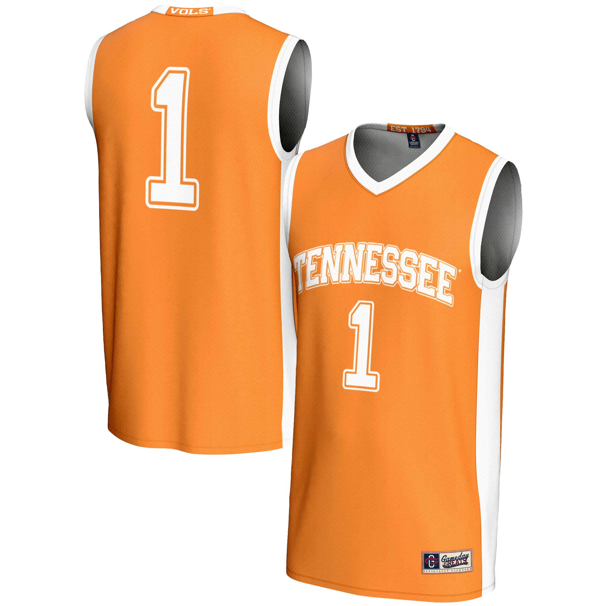 [NJP] Women's Tennessee Volunteers GameDay Greats Lightweight Basketball Jersey - Tennessee Orange