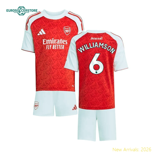 2025-2026 Arsenal Mini Gentle Jersey Williamson Performance Fabric