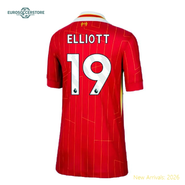 High-quality Liverpool Kids Elliott Jersey 2024-2025 Machine-washable