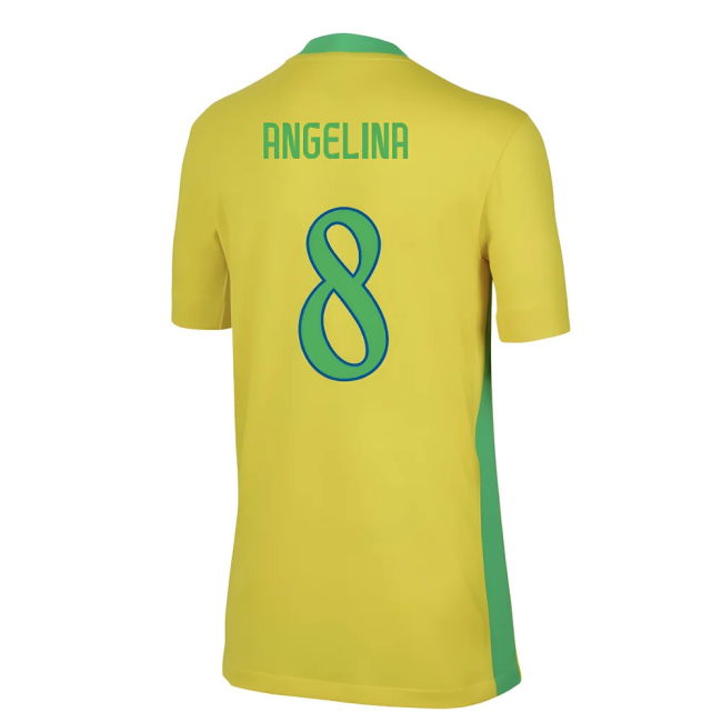 2025-2026 Brazil Womens Team Home Shirt (Kids) (Angelina 8)