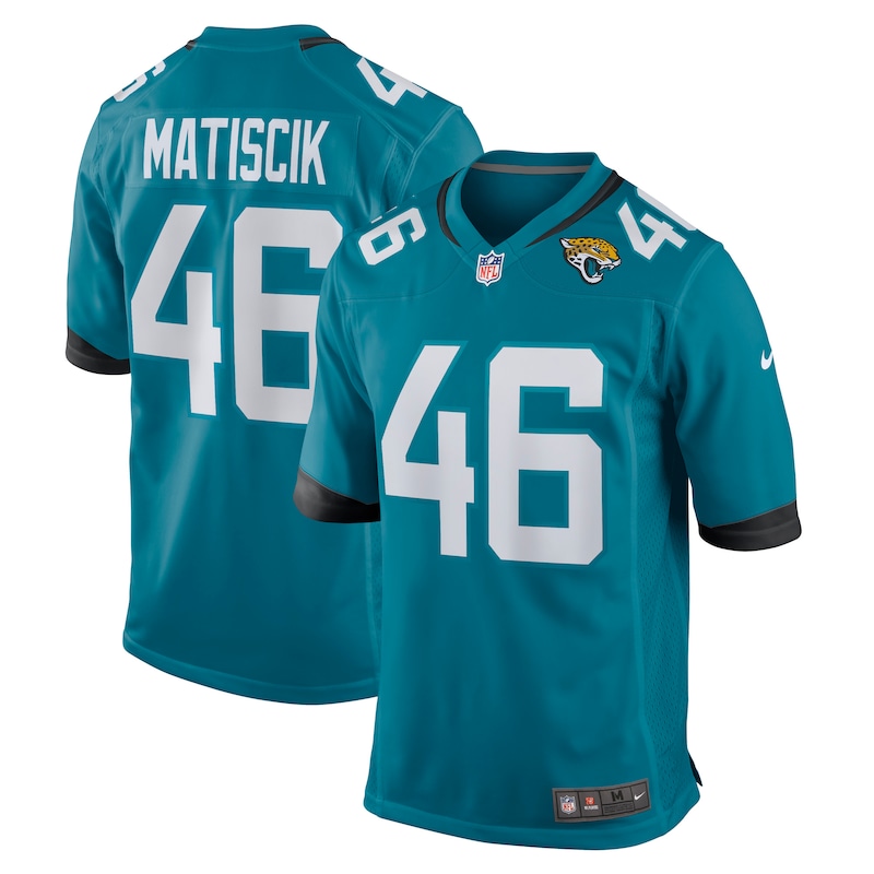 None Ross Matiscik JAX Jaguars Bold Premium Material Jersey Game Day W