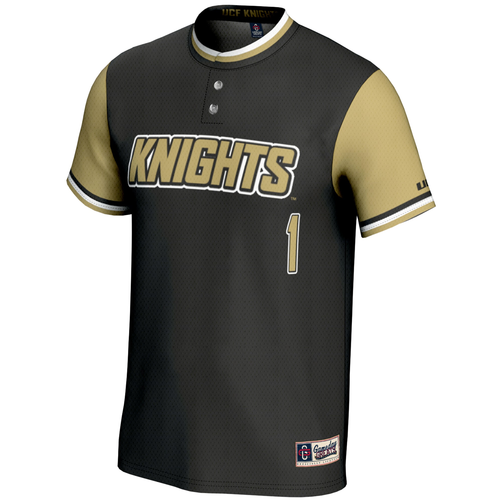 [NJP] UCF Knights GameDay Greats Lightweight Softball Jersey - Black