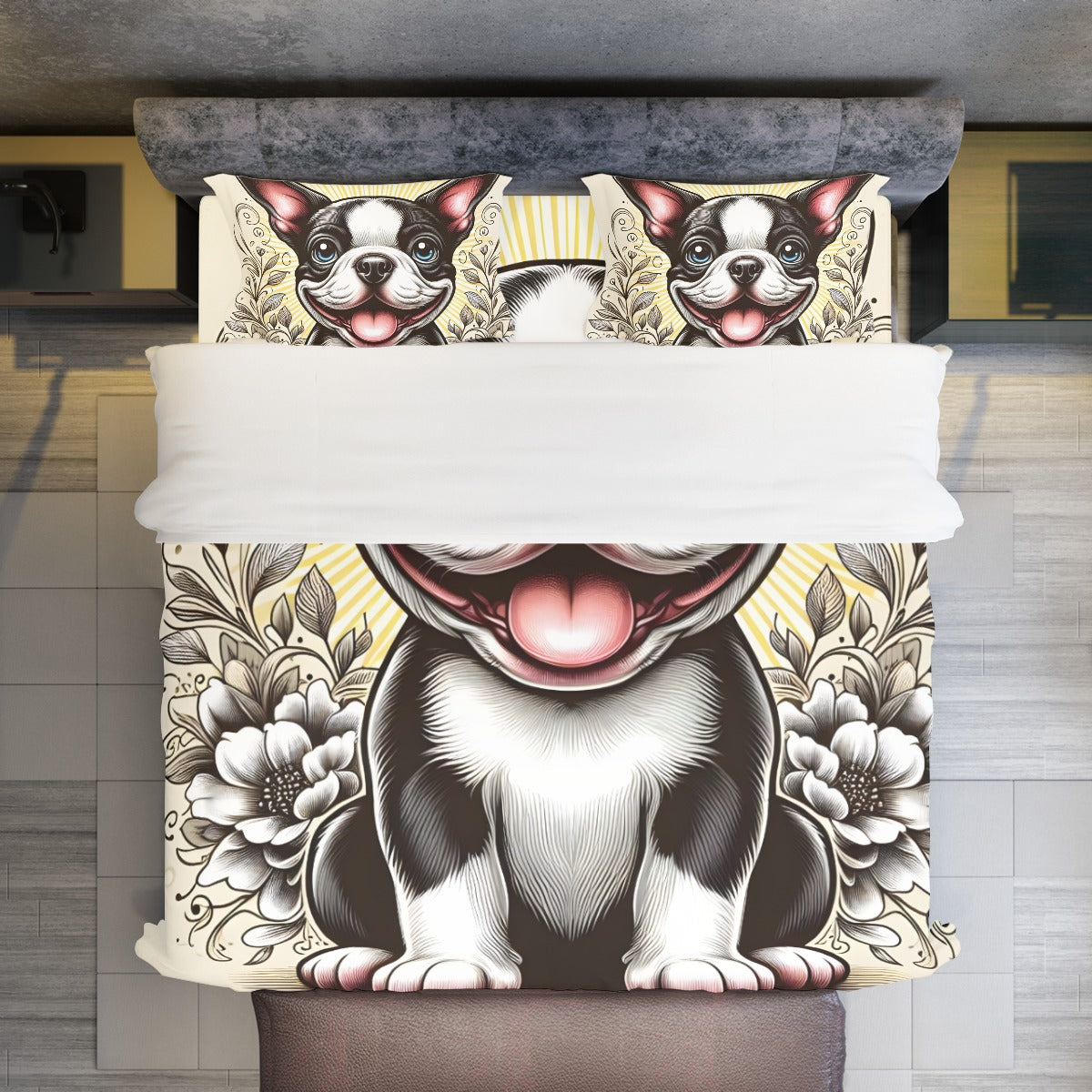 Hugo - Duvet Cover Set for Boston Terrier lovers