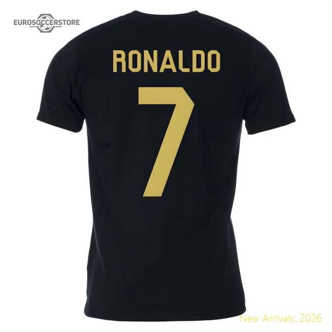 Trending Premium Ronaldo Player Of The Year Tee (Black)