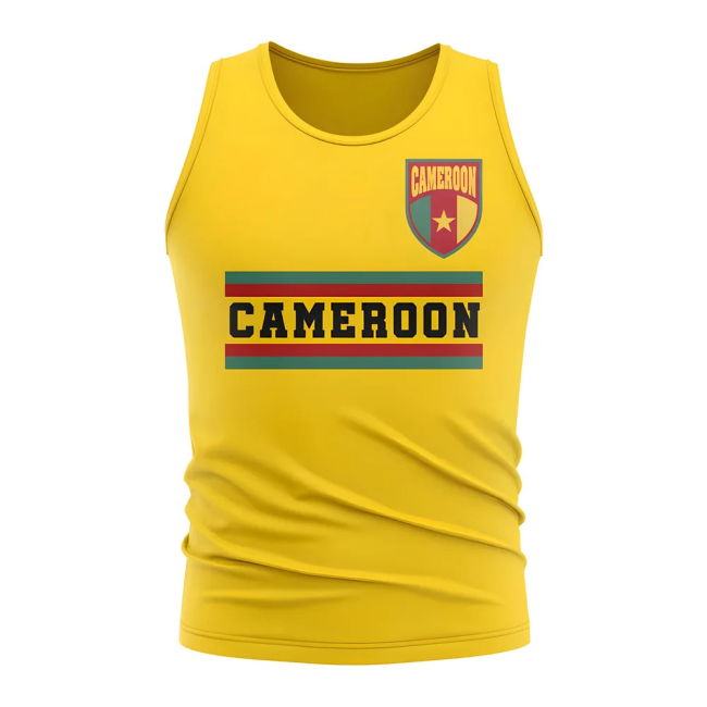 Climate-Control Cameroon Core Football Country Sleeveless Tee (Yellow)