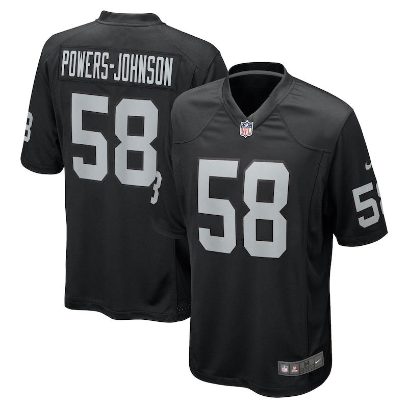 None Jackson Powers-Johnson LV Raiders Bold Genuine Jersey for NFL Fan