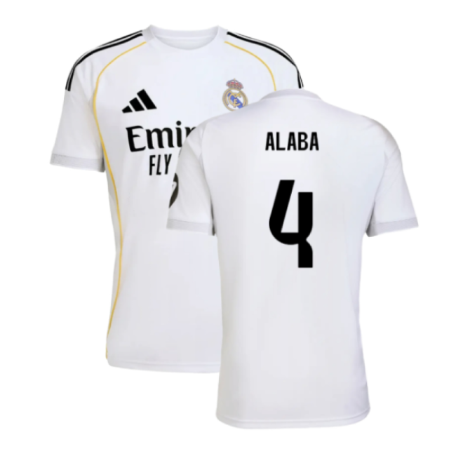 2025-2026 Real Madrid RM Durable Home Shirt (Alaba 4) - Value for