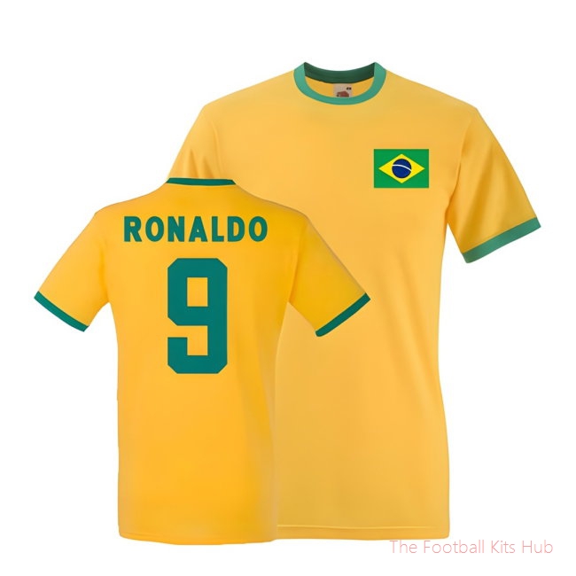 Men Ronaldo Brazil Ringer Tee (yellow)
