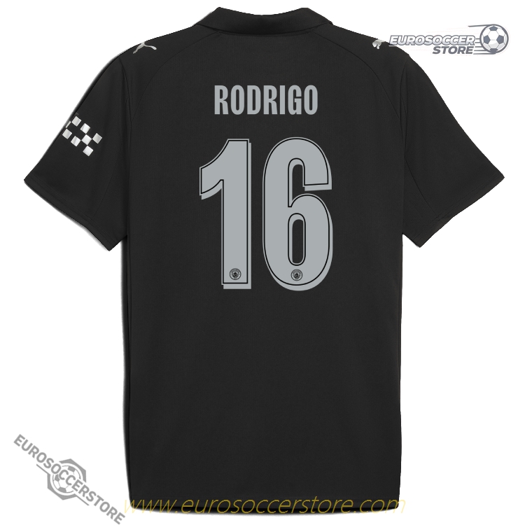 Rodrigo's 16号 Manchester City 25-26 UEFA Champions League Away Jersey